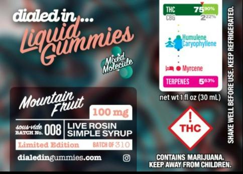 dialed in... | Mountain Fruit | 100MG Liquid Gummies