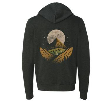 Hoodie - Mountain - Black (XS)