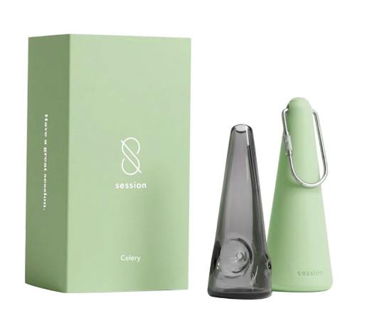 Session Goods - Hand Pipe with Silicone Sleeve - Celery