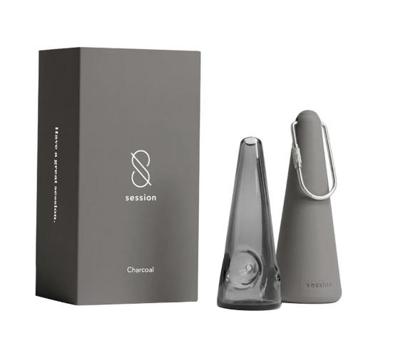 Session Goods - Hand Pipe with Silicone Sleeve - Charcoal Grey