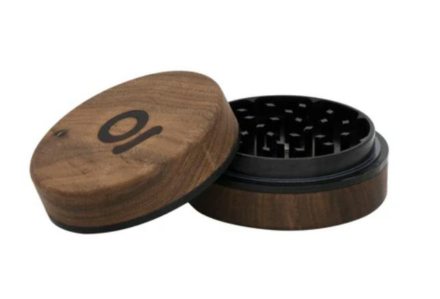 Ongrok 2pc 3in Walnut Wood Metal Grinder - Black
