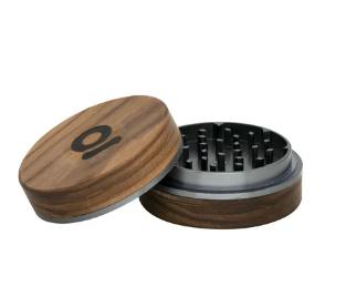 Ongrok 2pc 3in Walnut Wood Metal Grinder - Gun Metal