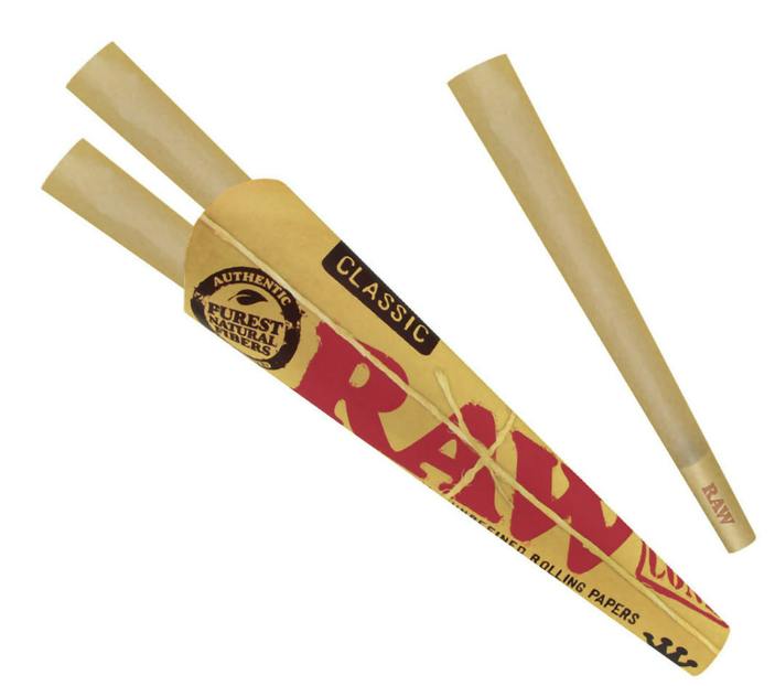 RAW Paper Cones - King Size Pre-Rolled Cones - 3 Pack