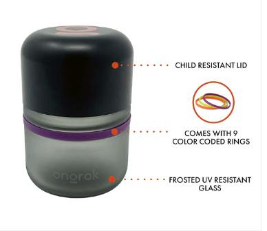 Ongrok Child Proof Storage Jar - 80ml : 3.5 gram