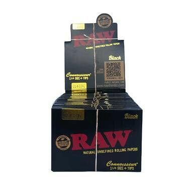 RAW Papers - RAW Black Connoisseur 1 1/4 Papers & Tips