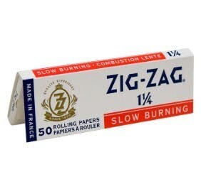 Zig Zag 1 1/4" Rolling Papers - Slow Burning White Papers