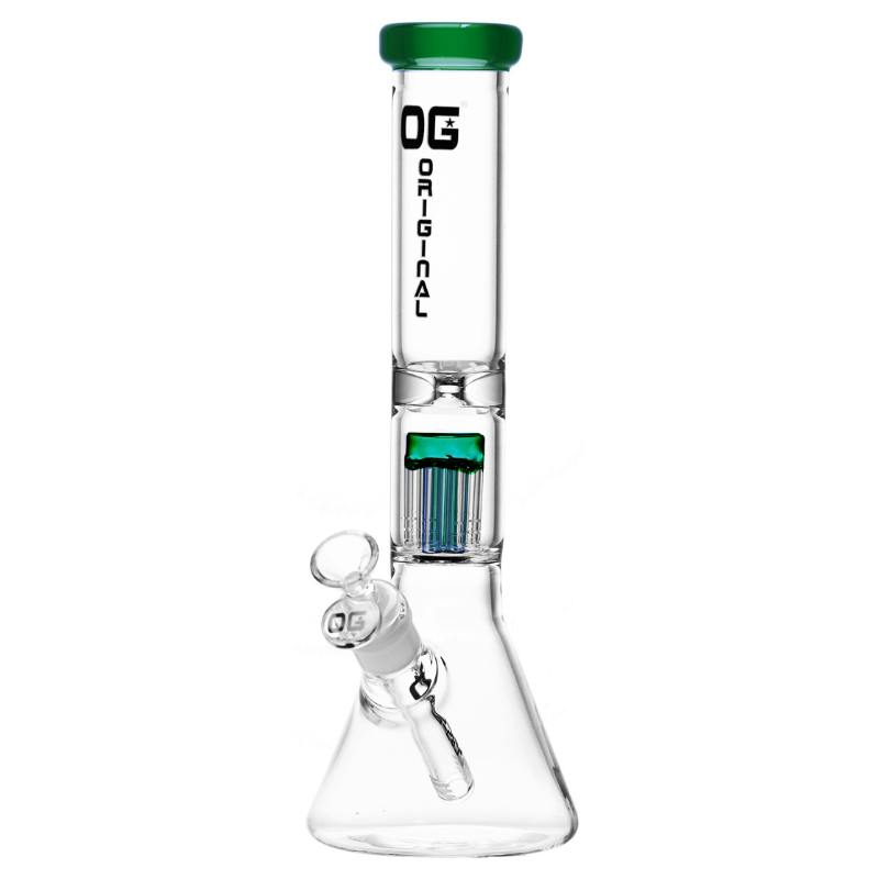 12" OG Original Colored Tree Perc Beaker Bong - Green