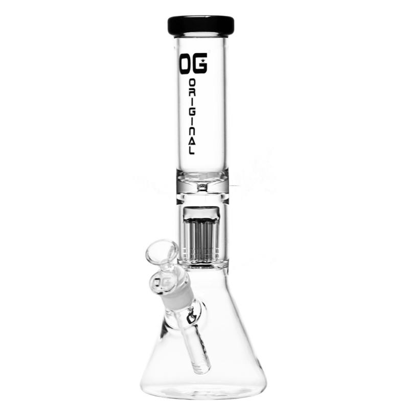 12" OG Original Colored Tree Perc Beaker Bong - Black