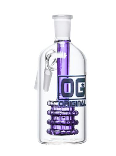 OG Original 14mm 45 Degree Ashcatcher - Coil Perc - Purple