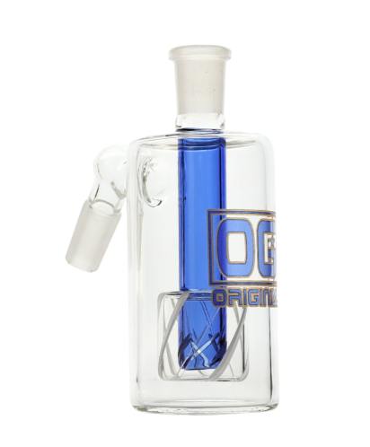 OG Original 14mm 45 Degree Ashcatcher - Showerhead UFO Perc - Blue