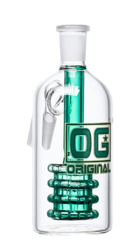 OG Original 14mm 45 Degree Ashcatcher - Coil Perc - Teal