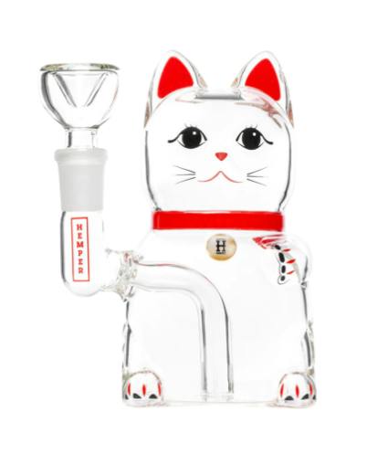 Hemper Collectors Bongs - 5" Lucky Money Cat Bong