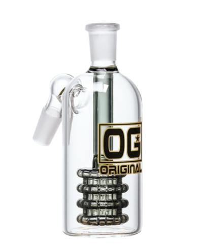OG Original 14mm 45 Degree Ashcatcher - Coil Perc - Black
