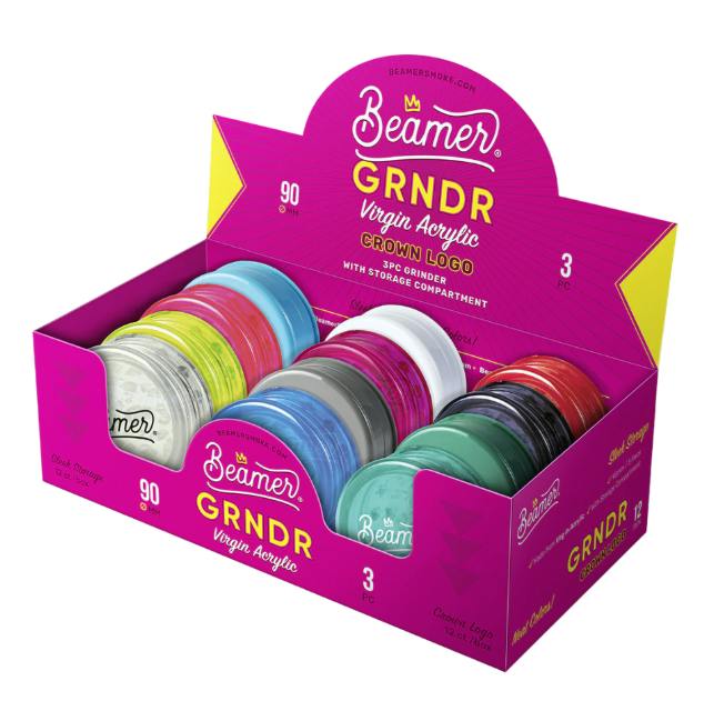 Beamer Acrylic Grinder - 90mm 3pc with Storage