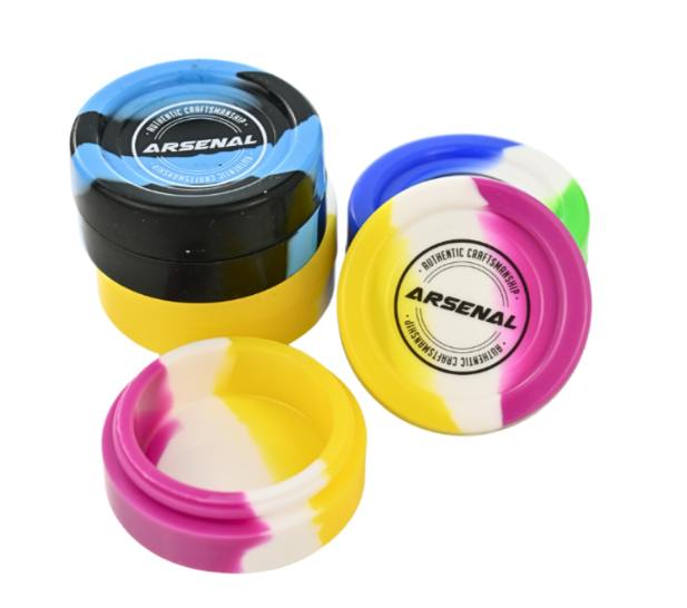 11ml Rainbow Swirl Silicone Container