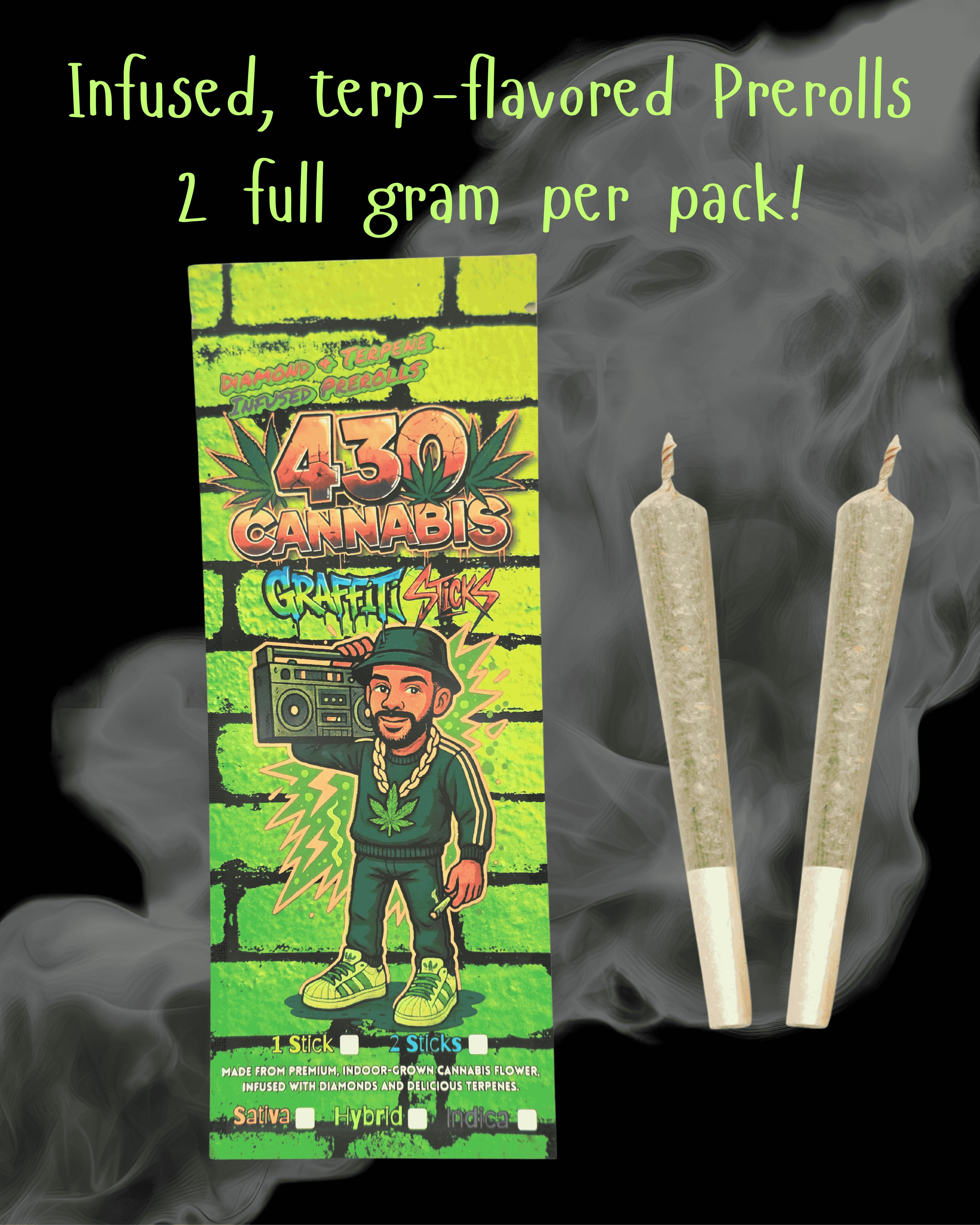 430-C 2pk Graffiti Sticks Tiger's Blood (I) 2g at Clifton Bakery