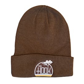 Retro Stripe Cuffed Beanie - Brown