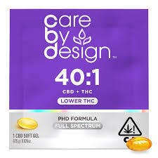Care By Design Soft Gel Capsule 1ct 40:1 (40mg) THC:CBD