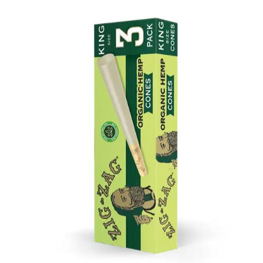 Zig Zag King Size Cones 3pk - Organic Hemp