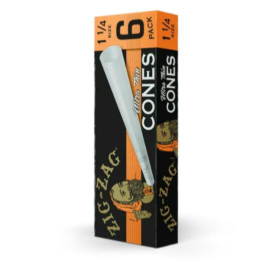 Zig Zag 1 1/4 Cones 6pk - Ultra Thin