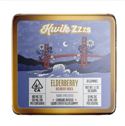 KWIK ZZZS: Liquid Center Filled 10pc - - Elderberry
