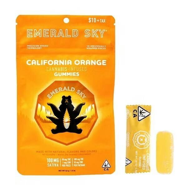 Emerald Sky Gummies 10pk 100mg - California Orange (S)