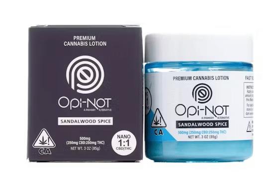 Opi-Not 1:1 Sandalwood CBD/THC Lotion 250mg