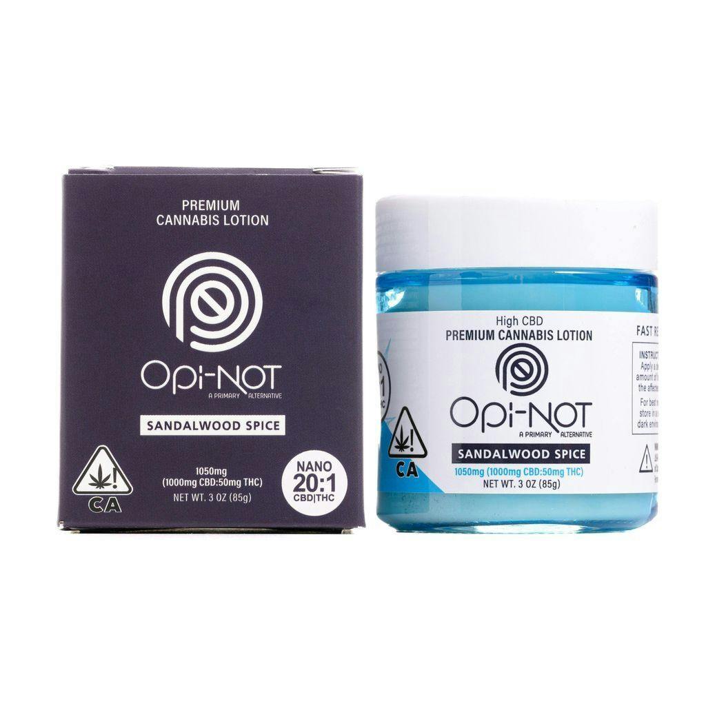 Opi-Not 20:1 Sandalwood Spice CBD/THC Lotion 250mg