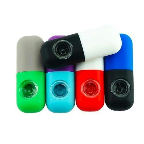Sillicone Pill Pipe Assorted Colours
