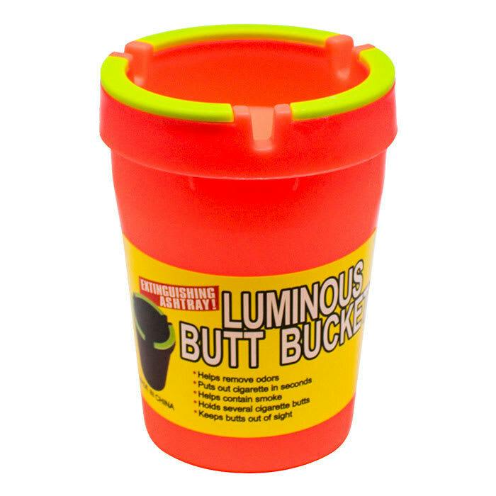 Luminous Butt Bucket Neon Glow in Dark Plastic Bucket Car Ashtray