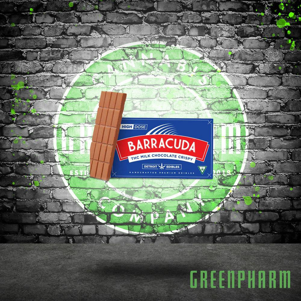 Detroit Edibles | Barracuda Bar | 200MG Chocolate Bar | Milk Chocolate Crispy