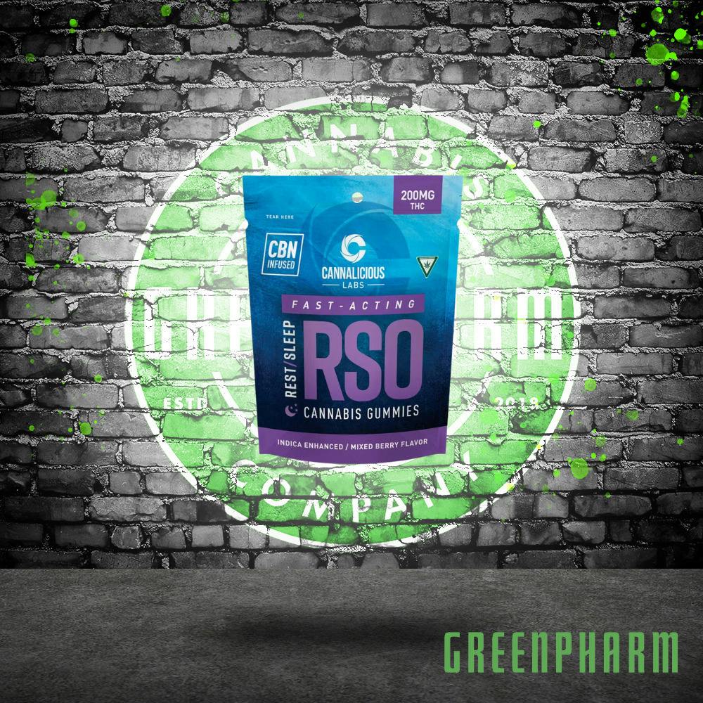 Cannalicious Labs | 200MG RSO Rest Gummies | Mixed Berry