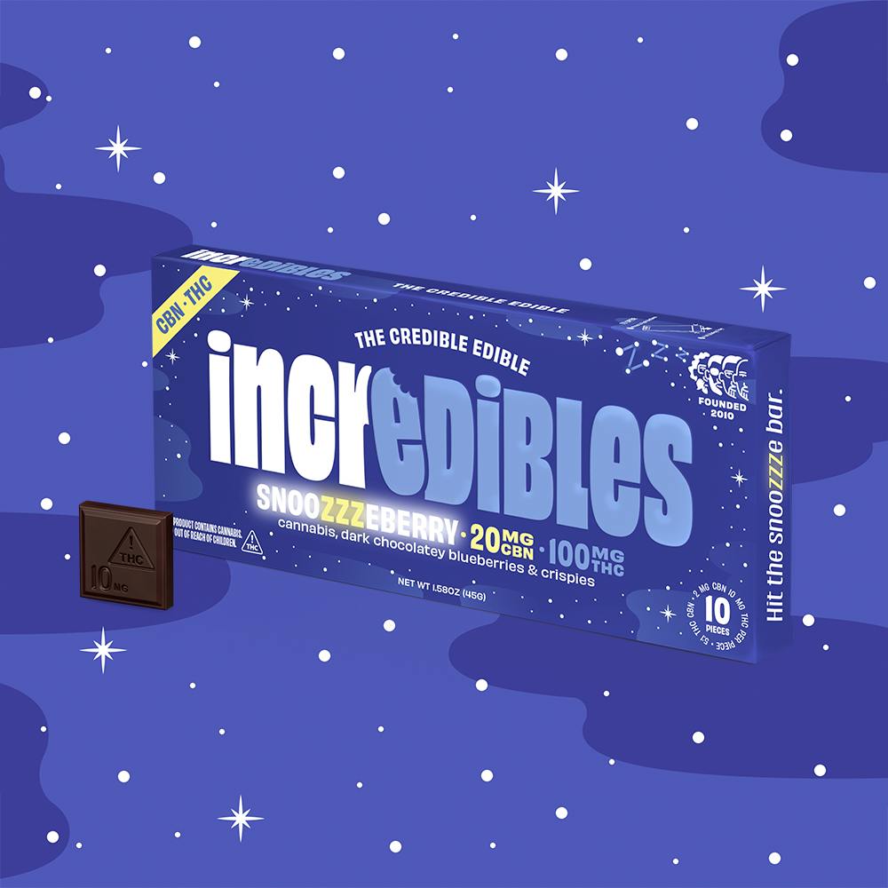 5:1 Snoozzzeberry + CBN Bar [10pk] (100mg THC/20mg CBN) | incredibles - Chocolate