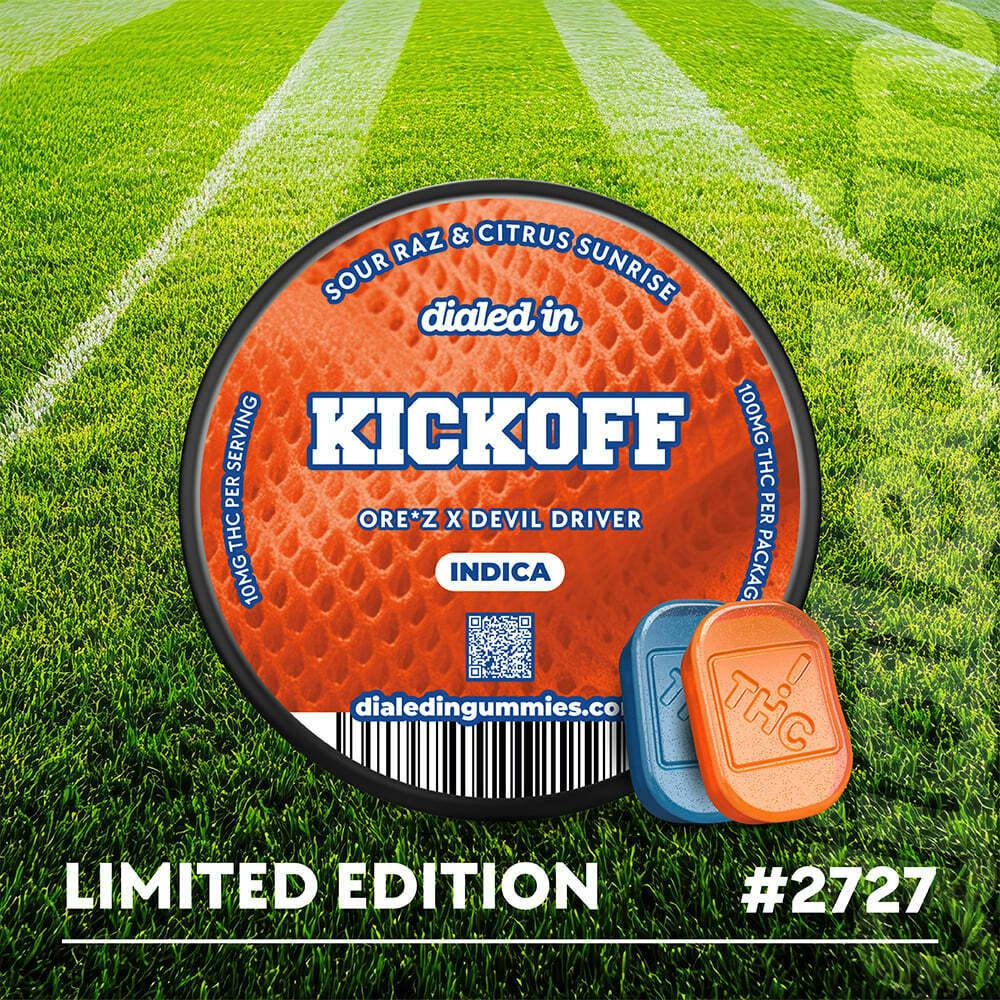 100mg - Kickoff #2727 - Rosin Gummies (10pk) | Dialed In Gummies - Rosin Gummies