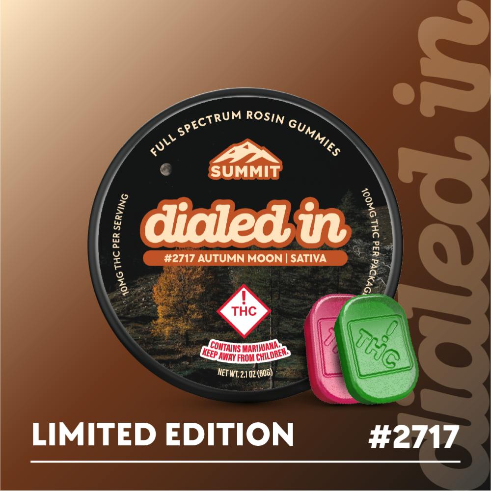 100mg - Autumn Moon #2717 - Rosin Gummies (10pk) | Dialed In Gummies - Rosin Gummies
