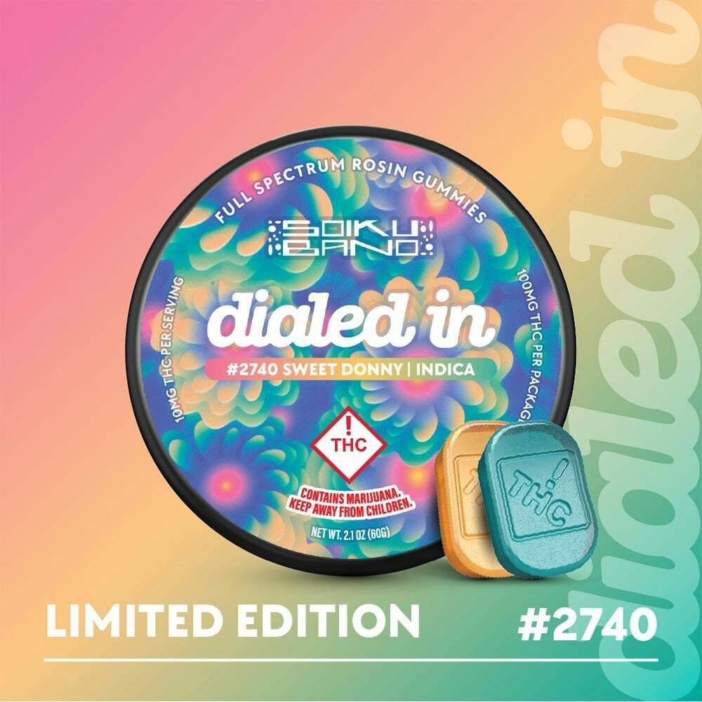 100mg - Sweet Donny #2740 - Rosin Gummies (10pk) | Dialed In Gummies - Rosin Gummies