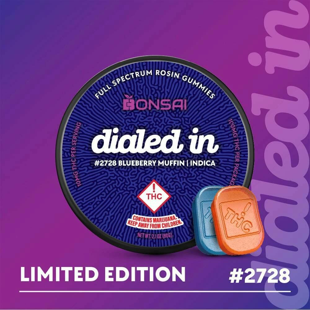 100mg - Blueberry Muffin #2728 - Rosin Gummies (10pk) | Dialed In Gummies - Rosin Gummies