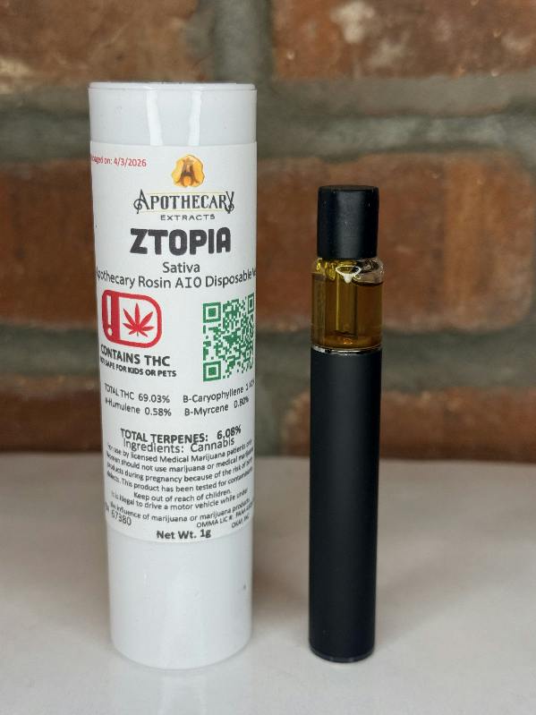 ZTopia Live Hash Rosin AIO - Sativa 1g