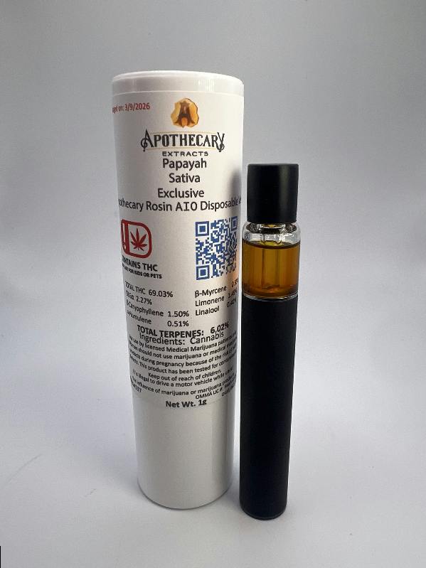 Papayah Live Hash Rosin AIO - Sativa 1g