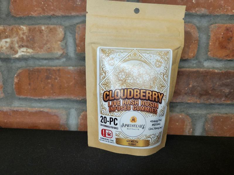 Cloudberry Live Hash Rosin Gummy 494mg 20pc