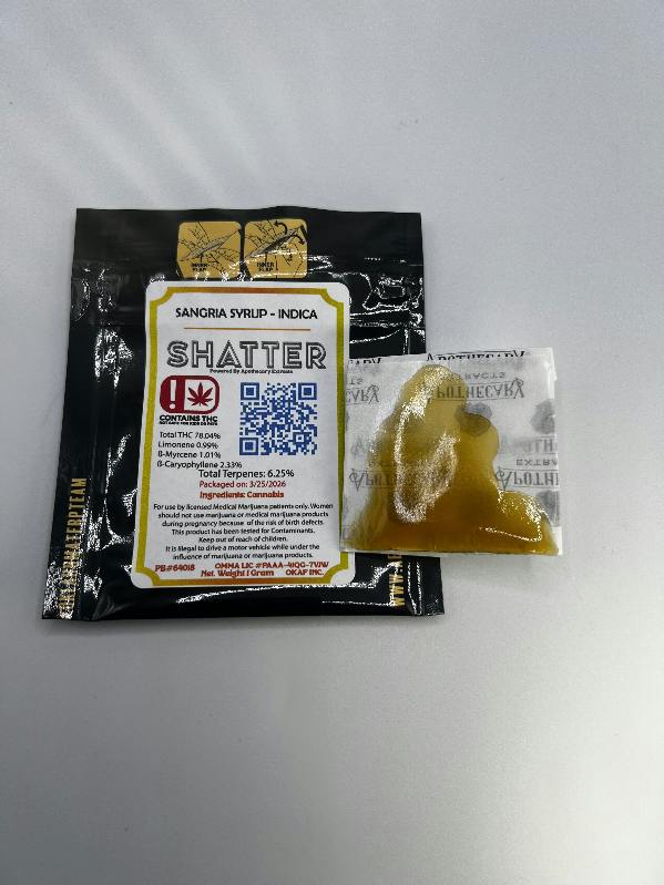 Sangria Syrup Shatter - Sativa 1g