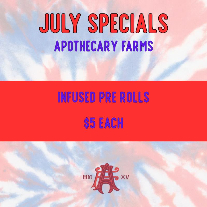 *1G INFUSED JOINTS $5 EACH* at Apothecary Farms - Durant