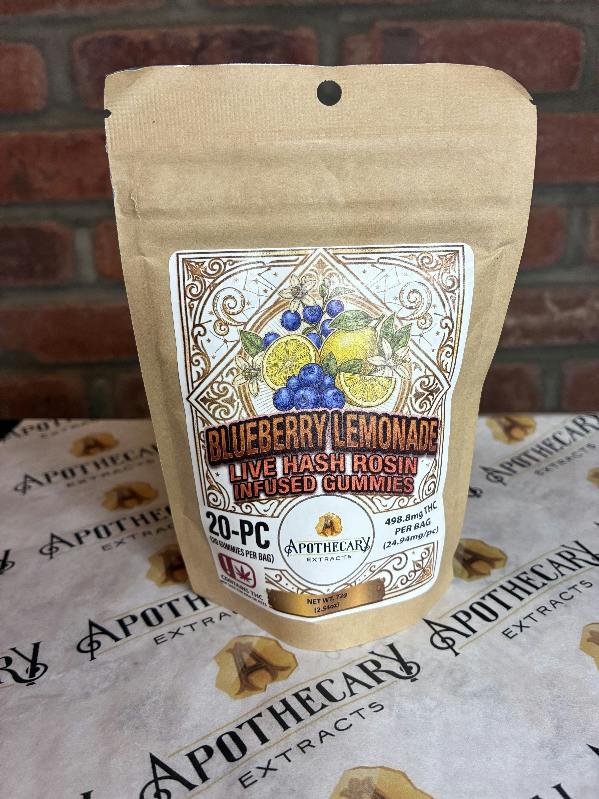 Blueberry Lemonade Live Hash Rosin Gummy 498.8mg 20pc