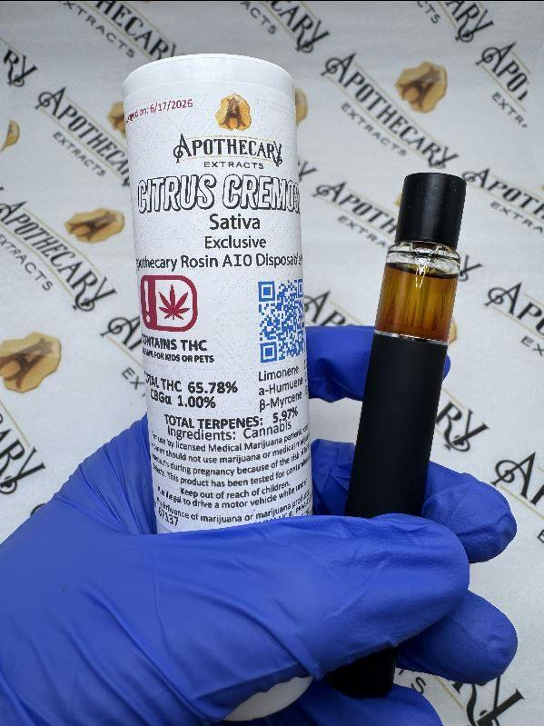 Citrus Cremosa Live Hash Rosin AIO - Sativa 1g