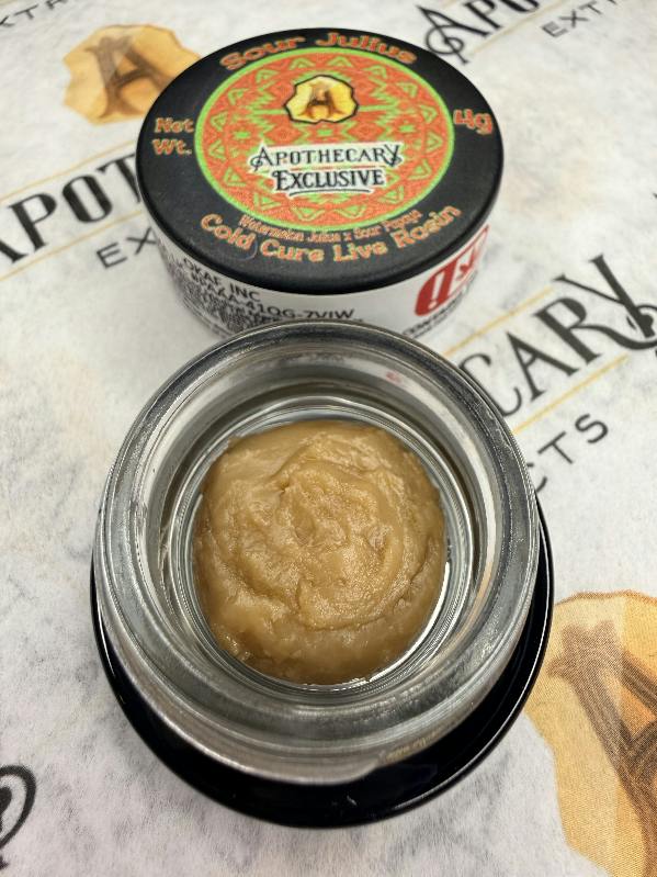 Sour Julius Live Hash Rosin - Sativa 4g
