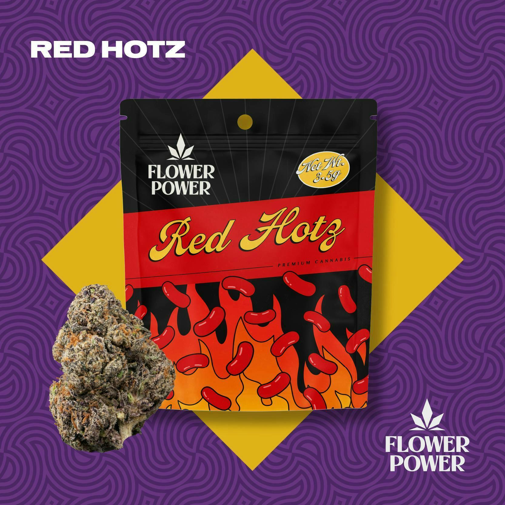 Flower Power Cannabis | 3.5g Prepackaged Flower | Red Hotz cannabis product