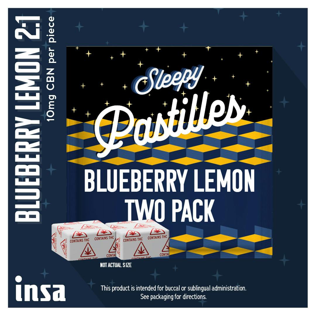 Blueberry Lemon Diamond Infused Pastilles [2:1 THC:CBN] 2ct