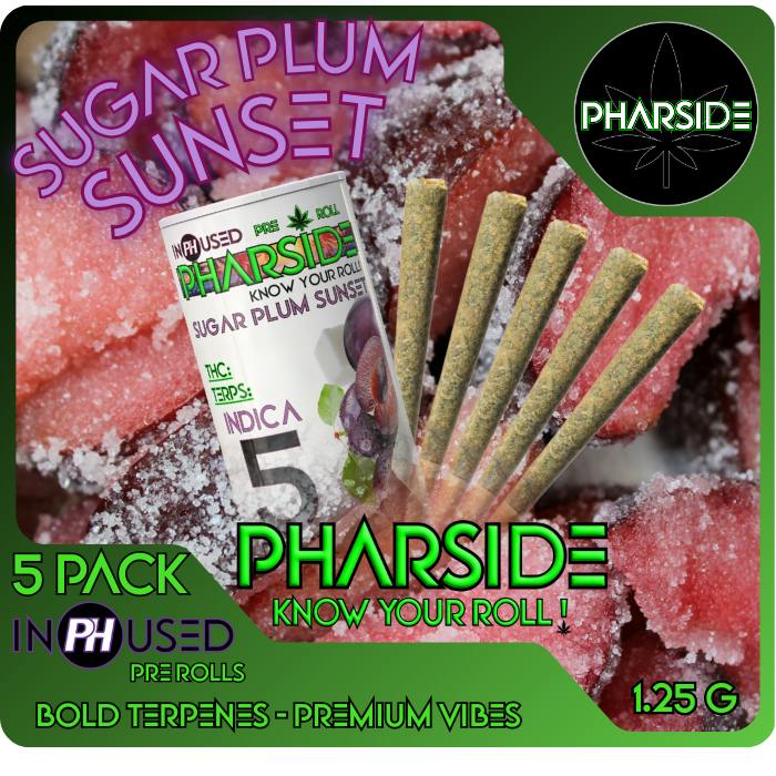 Pharside - Infused Pre-Roll 5 Pack- Sugar Plum Sunset 6.25g by Pharside
