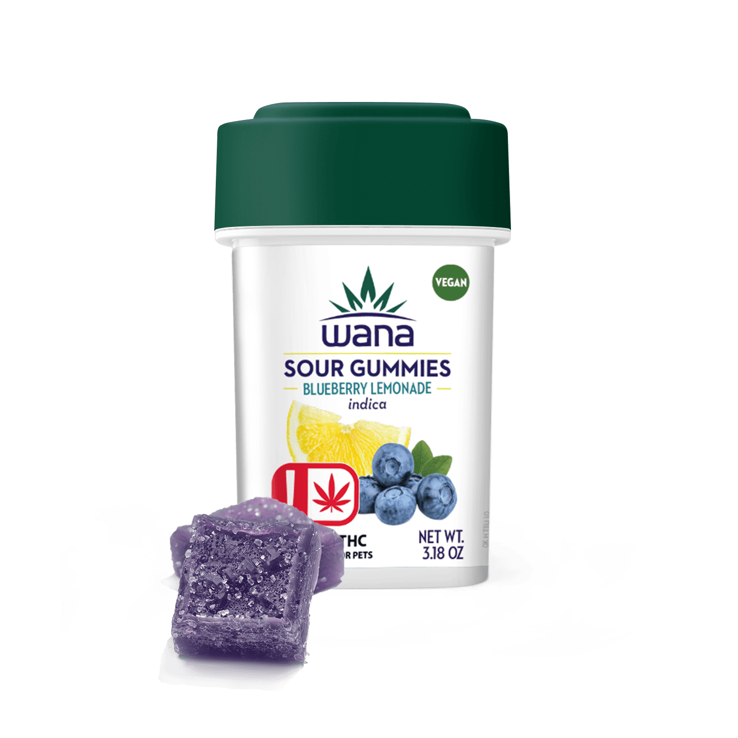 Wana - Sour Blueberry Lemonade 1000MG Indica