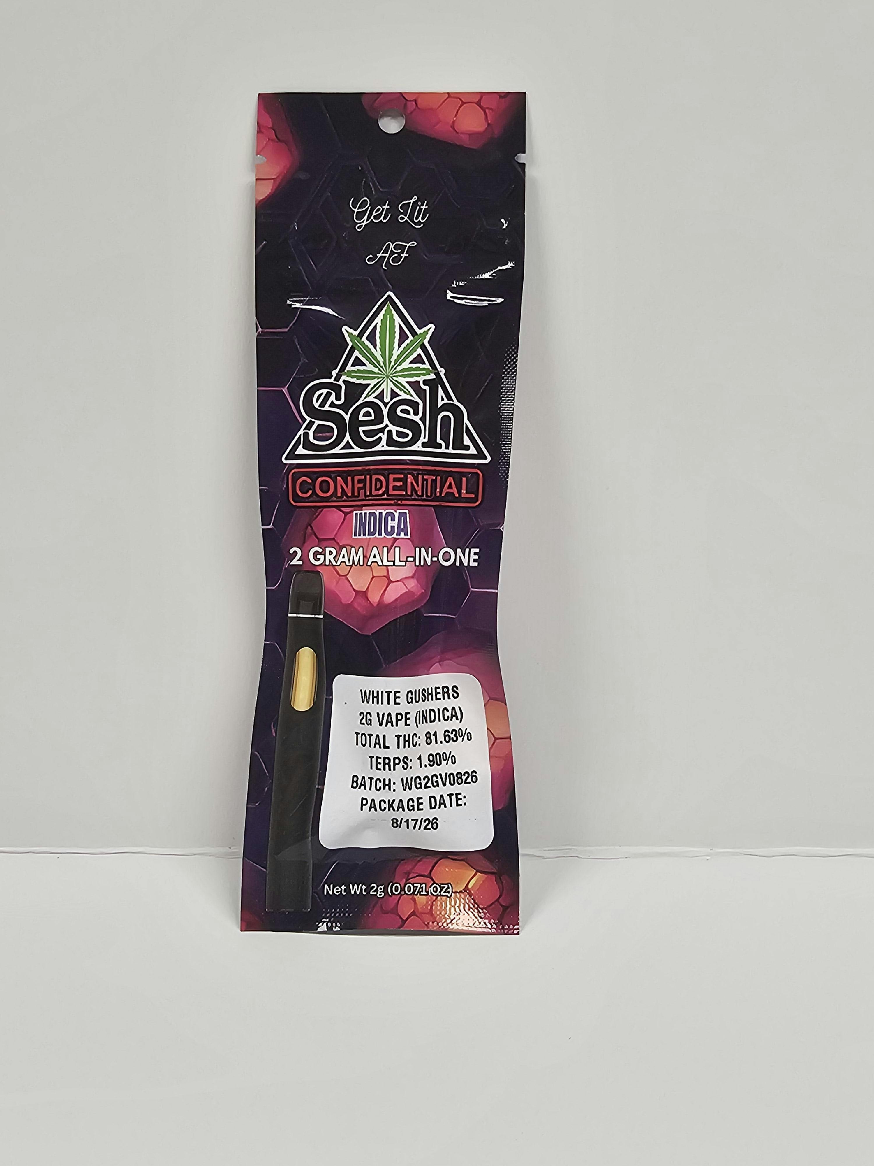 Sesh Confidential - White Gushers 2G Disposable